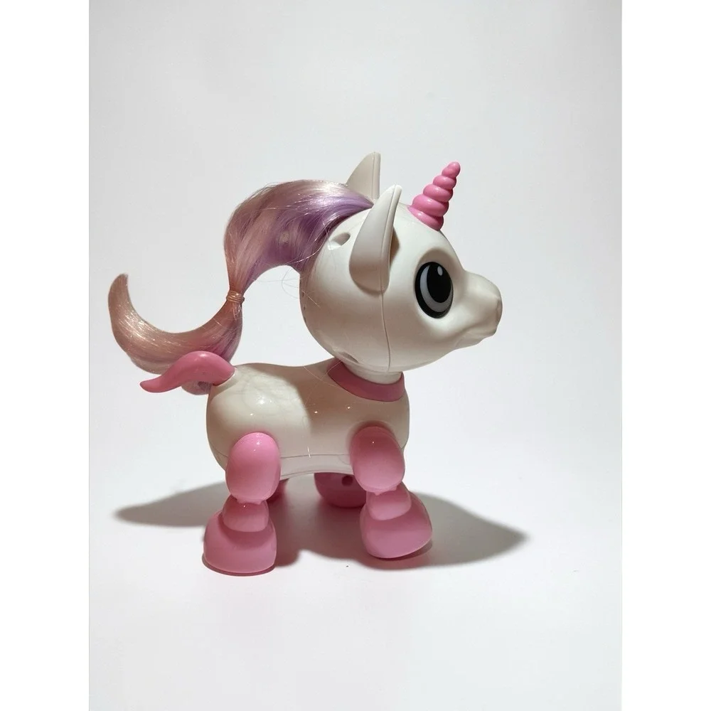 Robo Pets Unicorn Interactive Robot Toy 2 Pack Lights Sounds‎ Tested Working